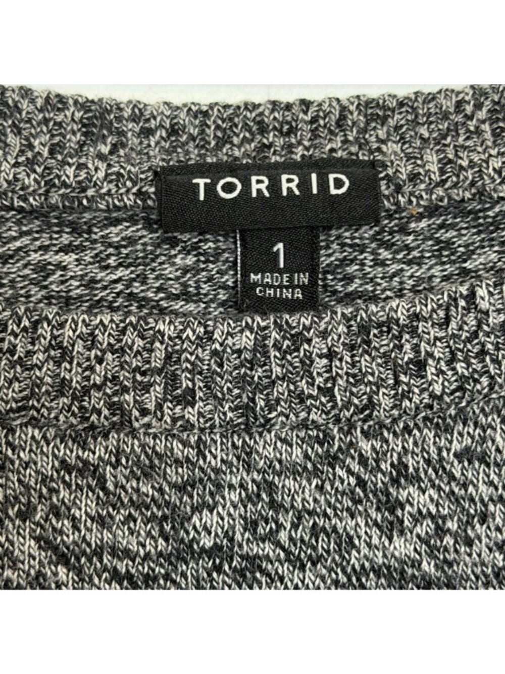 Torrid Gray Knit Sweater Navy Heart Graphic Womens Plus Size 1 Long Sleeve - Picture 4 of 7